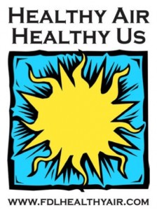 Fond du Lac County Healthy Air Healthy Us Logo - yellow sun with a blue background