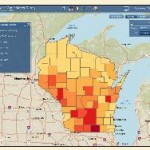 map of Wisconsin comparing water quality throughout the state