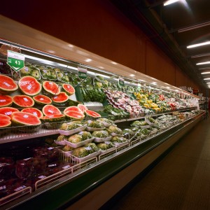 produce aisle at the grocery store