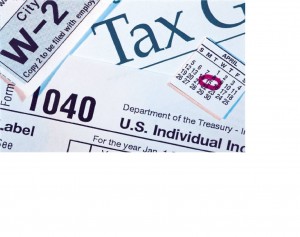 tax form with calendar