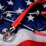 stethoscope on an American Flag