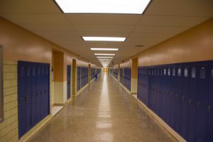 Myths about Bullying (school hallway)