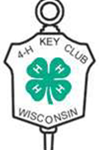 4-H Key Award Symbol with a green clover in the inside