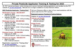 Private Pesticide Training & Testing Options