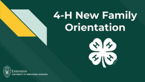 Supporting New Families in 4-H
