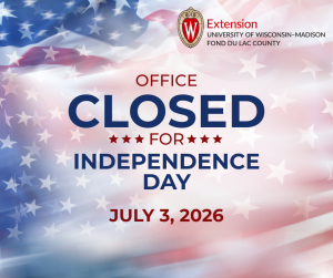 Extension Office Closed July 3rd, 2026